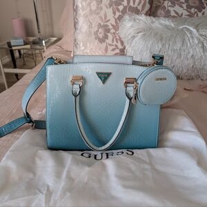 GUESS Light Blue Ombre Satchel